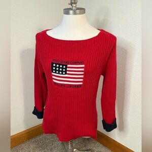 Polo by Ralph Lauren Red Flag Sweater